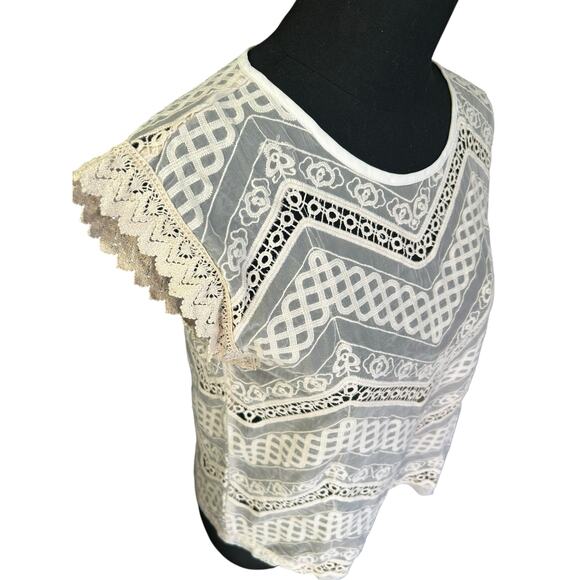 Glam Lace Blouse Size Small - Boho Cottagecore - Picture 2 of 4